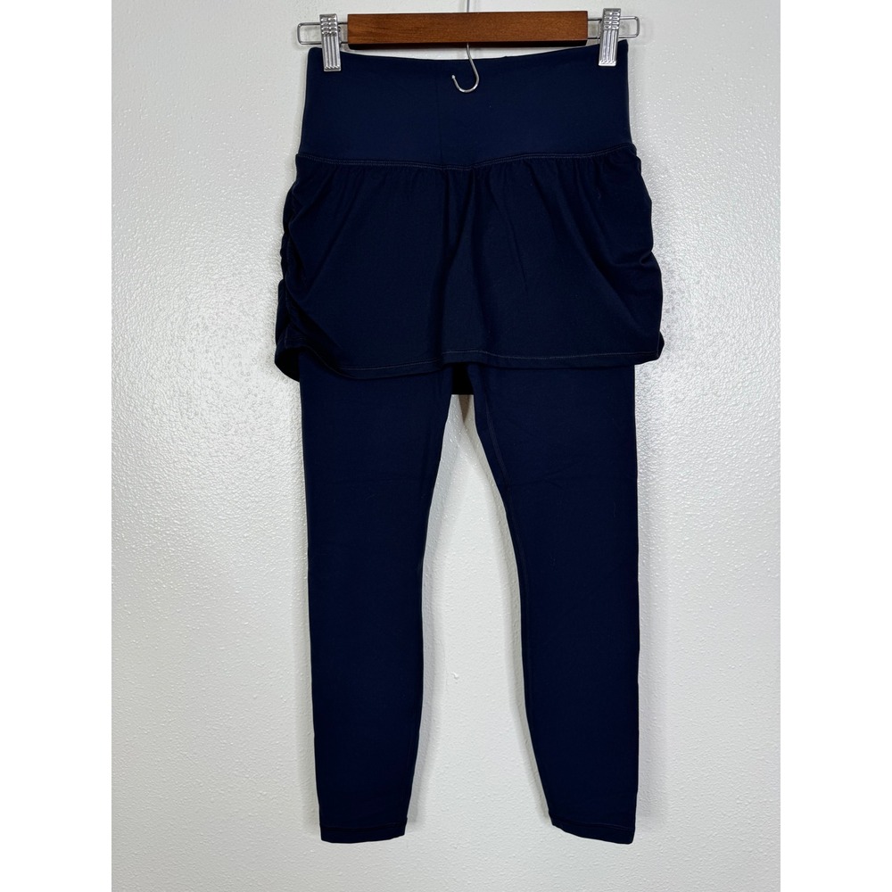 Athleta Elation 2 in 1 7/8 Tight Legging Skirt Navy Blue XS 511167-07